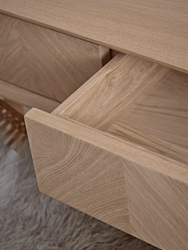 Chevron Oak Dressing Table